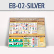 Стенд «Электробезопасность до 1000 вольт» с плоским и объемным карманами (EB-02-SILVER)